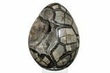 Septarian Dragon Egg Geode - Black Crystals #246122-2